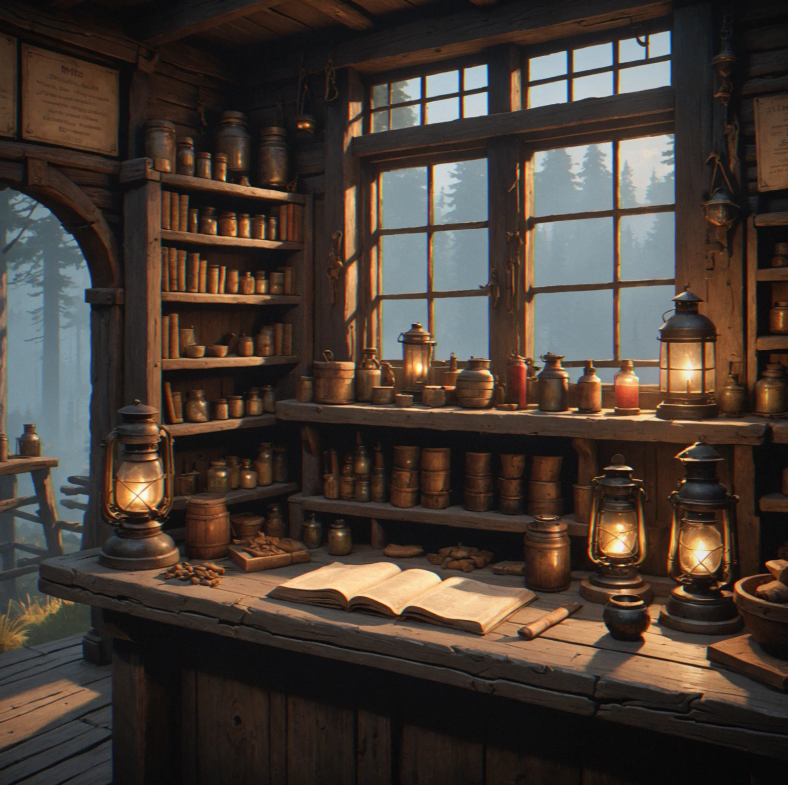 NPC merchant inevntory showing three tiers of unlocked items, with the rare goods tier glowing brightly at the top